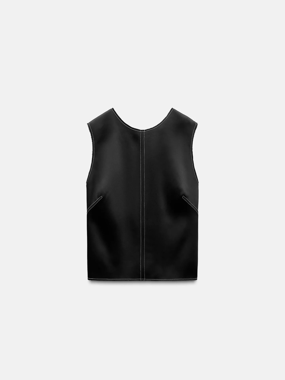 Zara topstitch top ZW collection